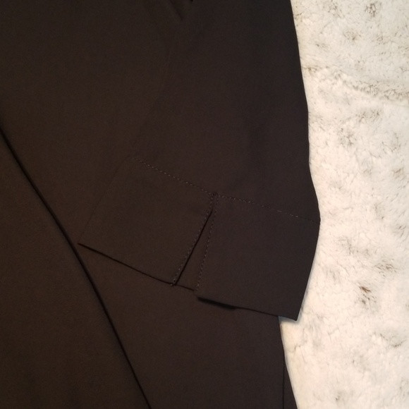 Tea n Rose 3/4 Sleeve Black V Neck Tunic Dress Med - Picture 2 of 6